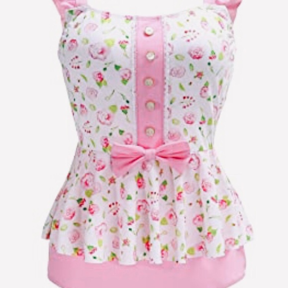 Pink Retro Vintage Style Dessert Pinup Swimsuit - Picture 2 of 9